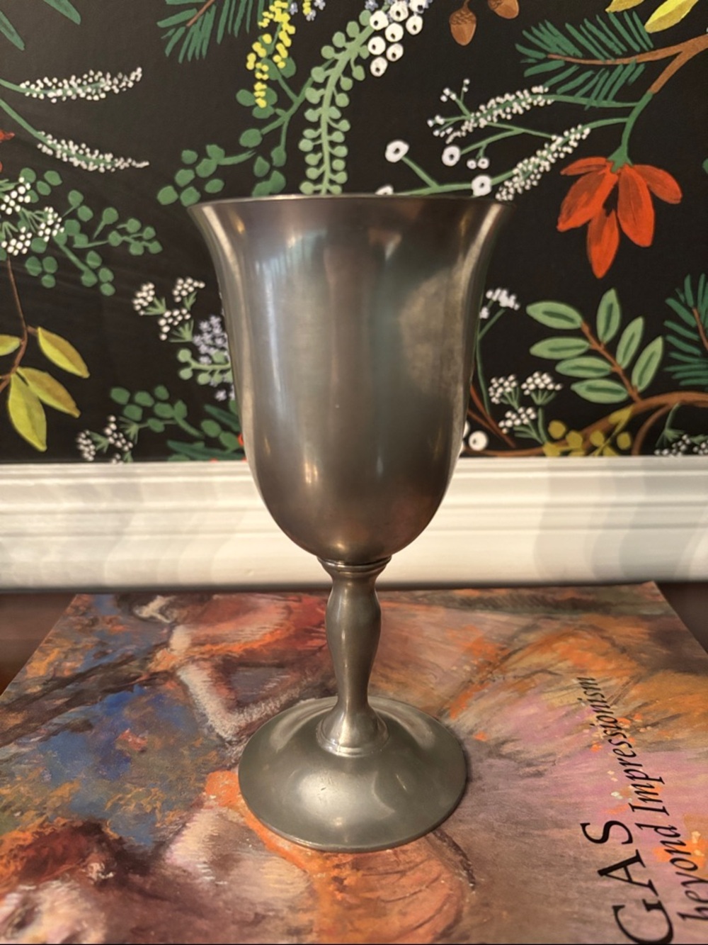 Vintage Pewter Goblet - Classic Metallic Cup
